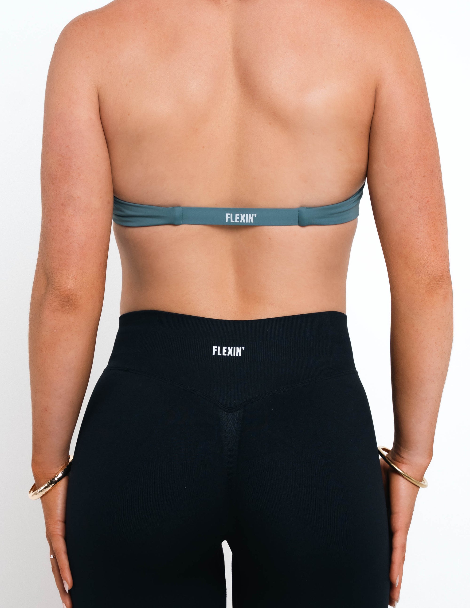 MINI TWIST HALTER BRA - PACIFIC