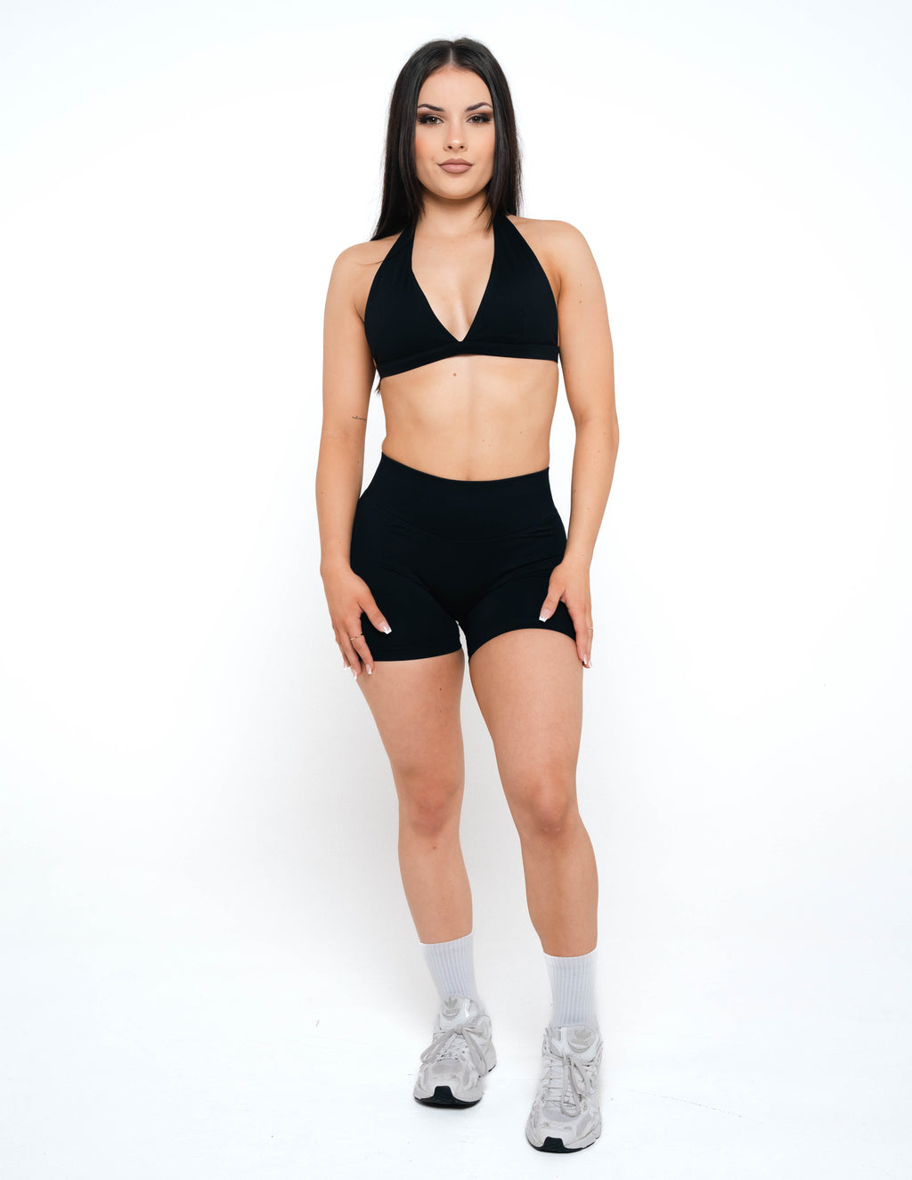 EMPRESS HALTER BRA - BLACK