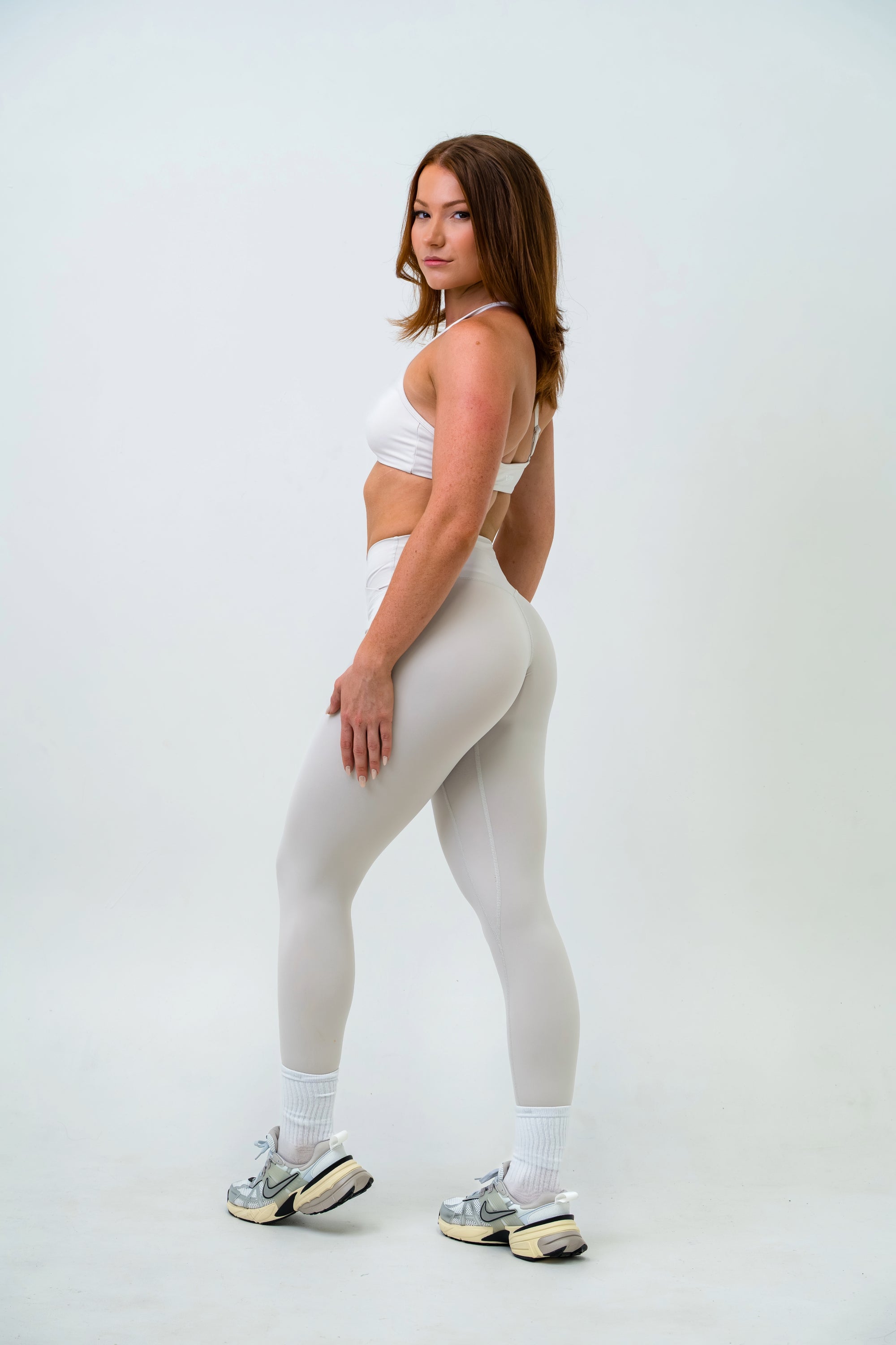 LAUREN WRAP WAIST LEGGINGS - VANILLA