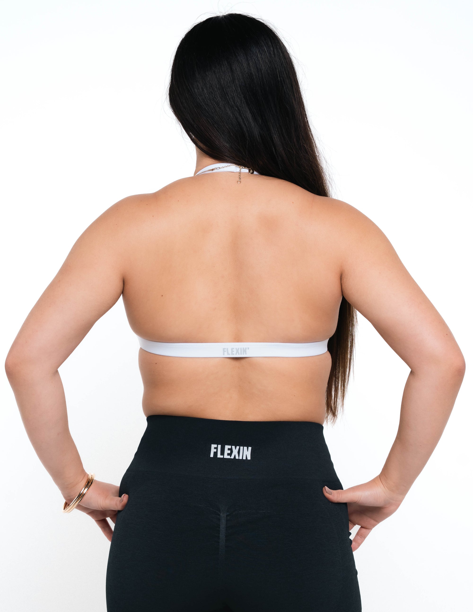 EMPRESS HALTER BRA - WHITE