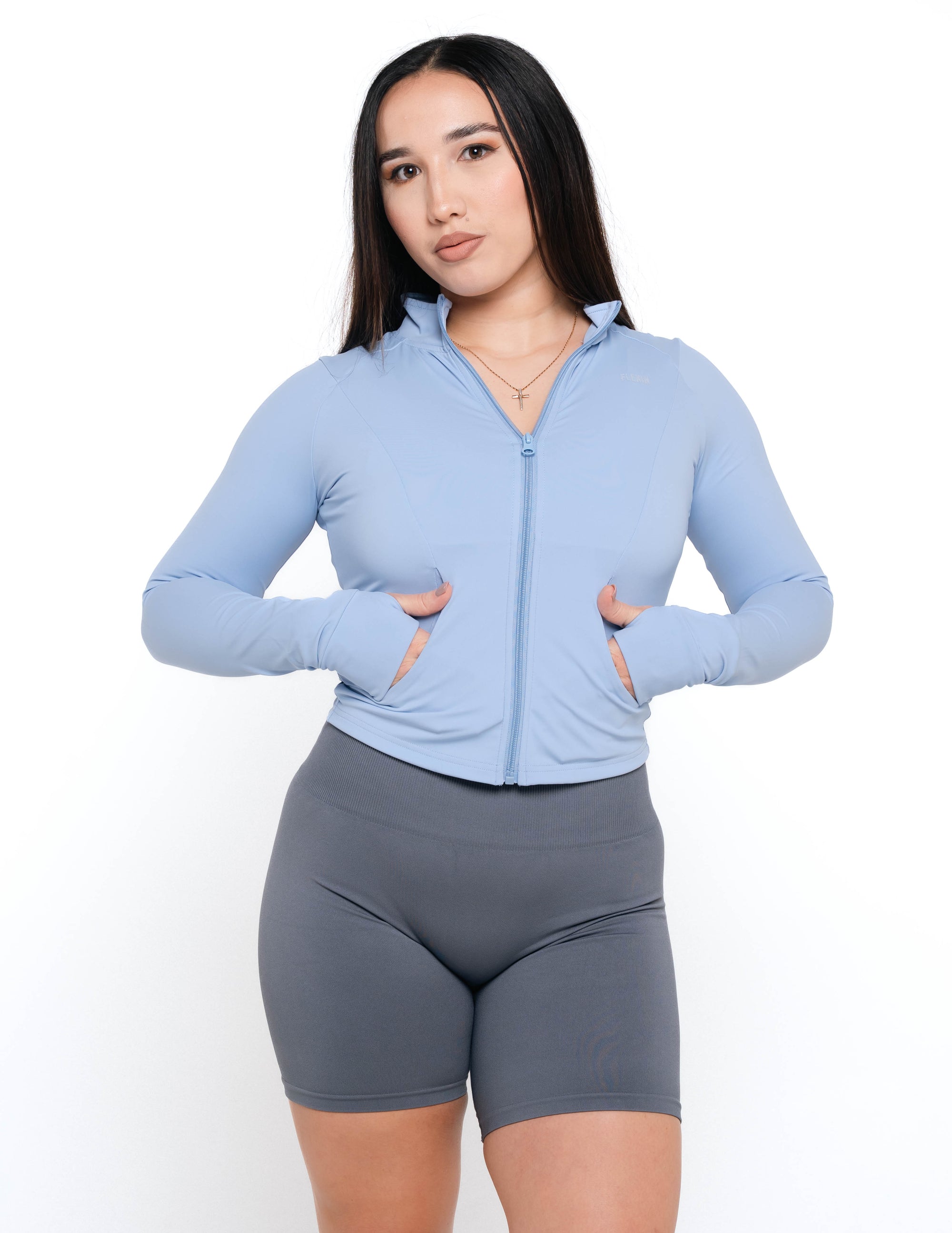 SCULPTING JACKET - ICE BLUE