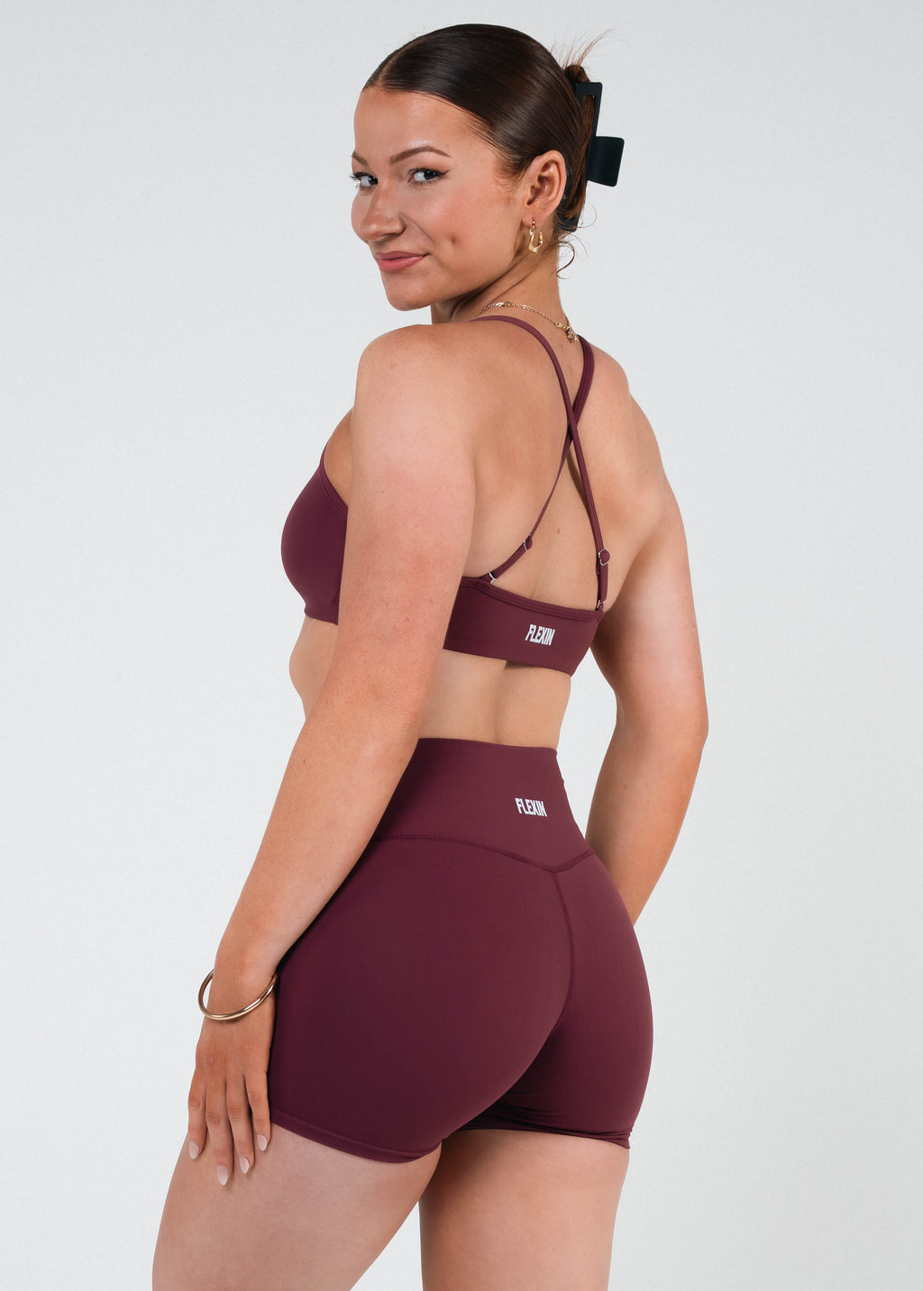 LAUREN WRAP SHORTS - CHERRY COLA