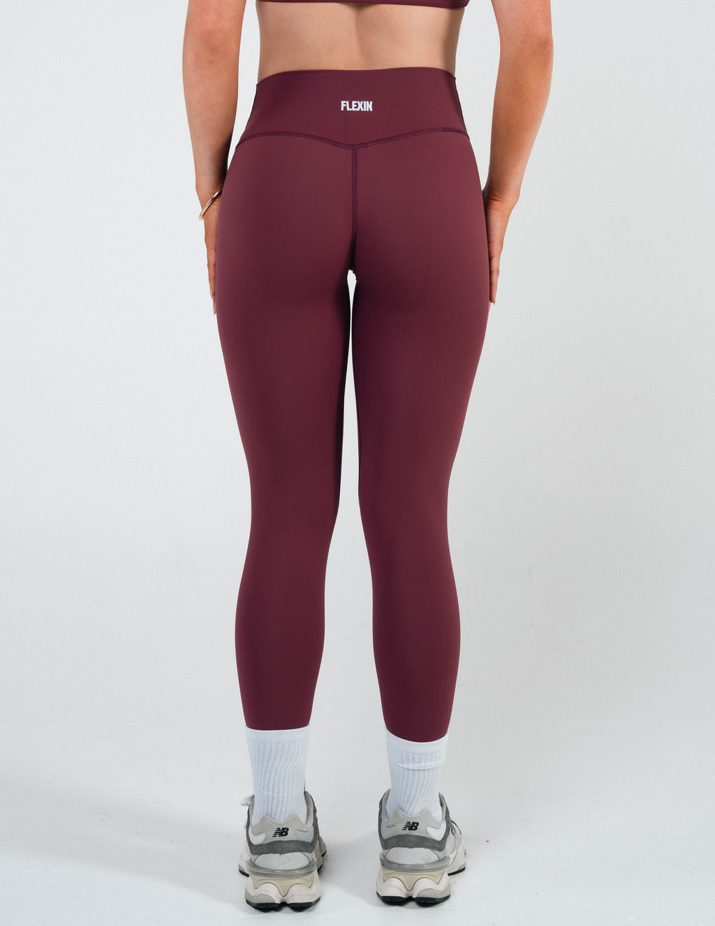 LAUREN WRAP WAIST LEGGINGS - CHERRY COLA