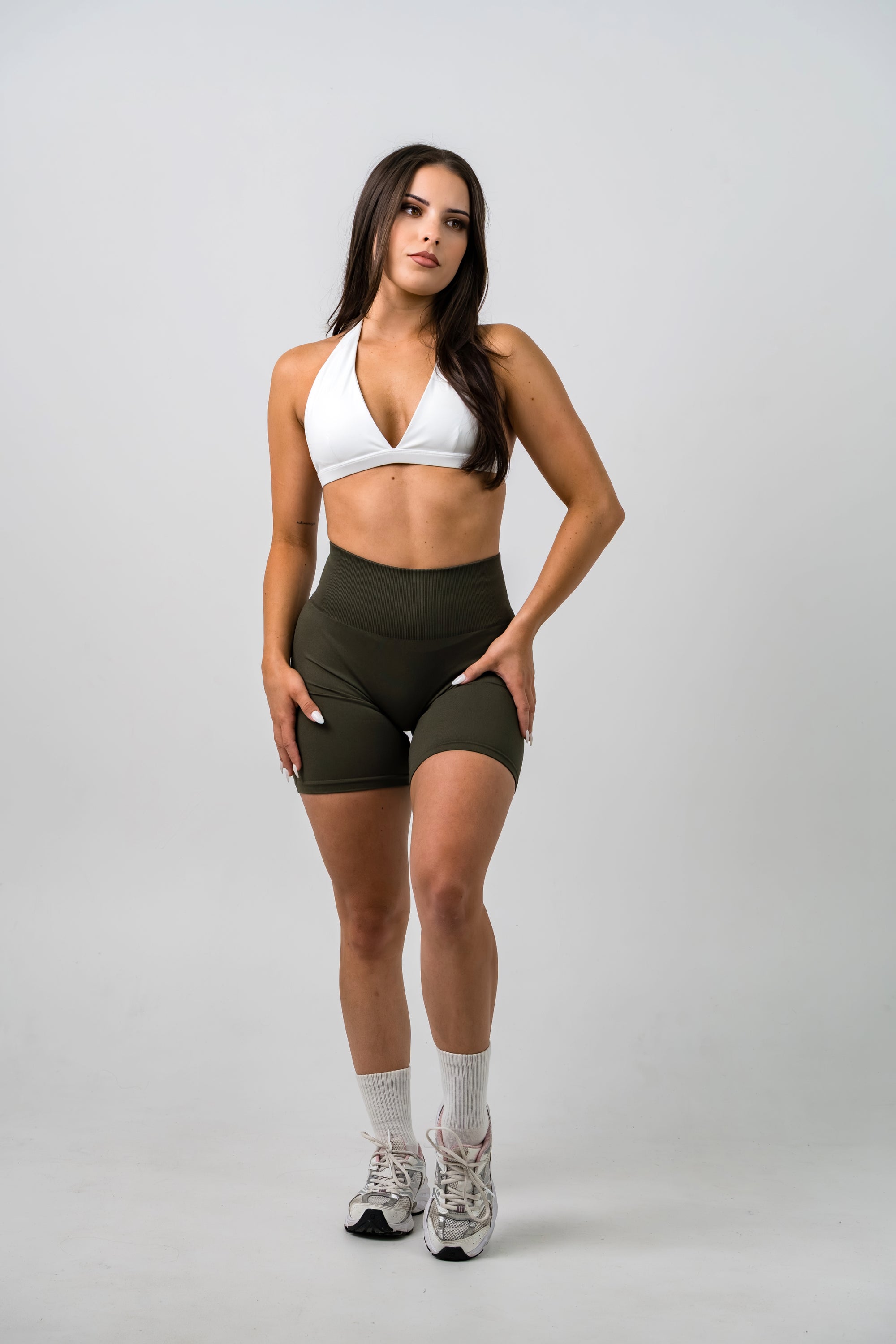 EMPRESS HALTER BRA - WHITE